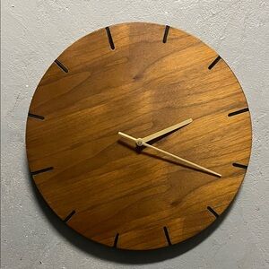 Elegant Brown Wooden Wall Clock